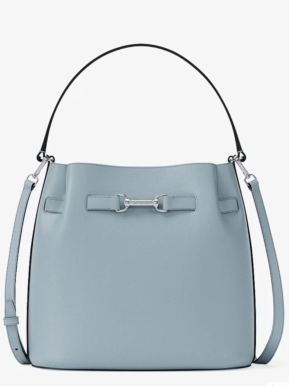 Michael Kors Carson Md Pebbled Leather Convertible Bucket Crossbody Shoulder NWT